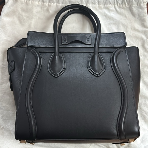 Celine Micro Luggage Black Smooth Leather Bag - Picture 4 of 11